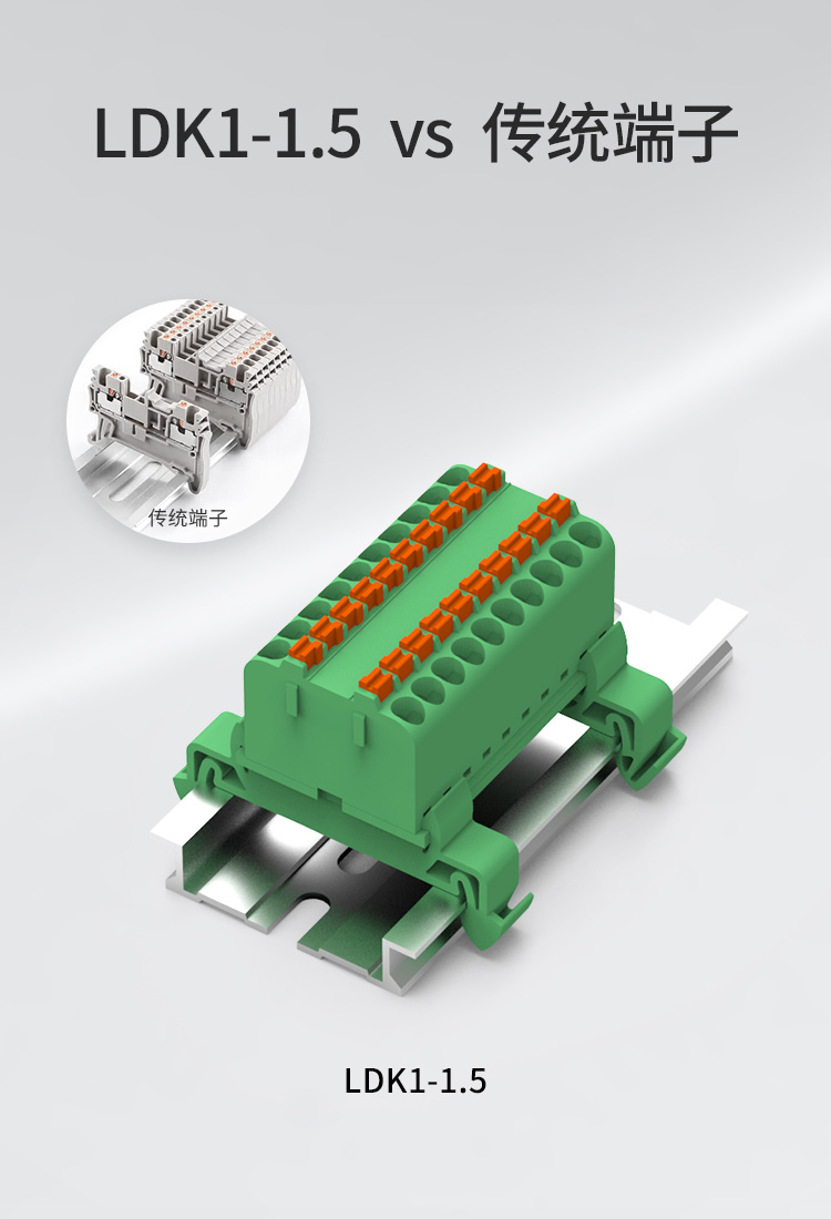 LDK1-1.5快速直插导轨式接线端子
